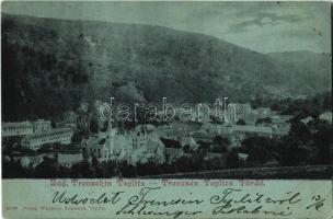 1902 Trencsénteplic, Trencianske Teplice; látkép, fürdő. Wertheim Zsigmond kiadása / general view, spa, bath (EK)