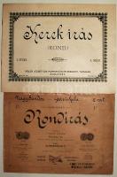 cca 1900 Rondírás: két darab iskolai gyakorlófüzet