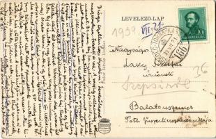 1939 Szepsi, Abaúj-Szepsi, Moldava nad Bodvou; Felső Fő utca, vendéglő. Fodor István kiadása / main ...