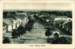 1939 Szepsi, Abaúj-Szepsi, Moldava nad Bodvou; Fő utca. Fodor István kiadása / main street + "KASSA - TORNA - MISKOLC 166" vasúti mozgóposta bélyegző (EK)