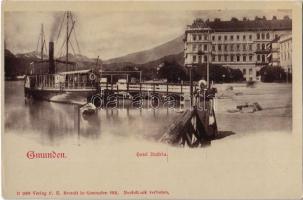 Gmunden (Salzkammergut), Hotel Austria, port, steamship