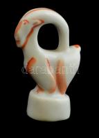 Herendi mini kecske alakú porcelán figura, kézzel festett, jelzett, hibátlan, m: 5 cm