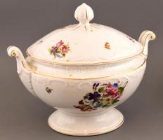 Haas & Czjczek 6 személyes étkészlet. Komplett. Részben kézzel festett, jelzett, minimális kopás...