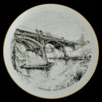 Rosenthal porcelán fali tányér, matricás, jelzett, apró kopásokkal, d: 22 cm