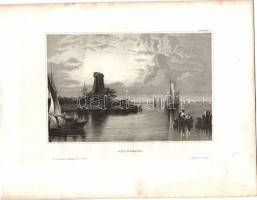 cca 1890 Benelux államok 5 db metszet / Benelux states: 5 engravings 25x19 cm