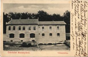 1917 Rozsnyó, Roznava; Villanytelep / electric power plant, power station