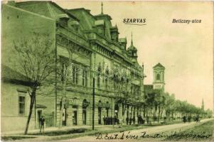 1935 Szarvas, Beliczey utca, Schlesinger Izidor és Teutsch Ármin üzlete (EK)