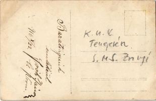 1916 SMS Zrínyi az Osztrák-Magyar Haditengerészet Radetzky-osztályú pre-dreadnought csatahajó matróz...