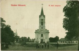 1911 Málca, Málcza, Malcice; Római katolikus templom. Fogyasztási Szövetkezet kiadása / Catholic church