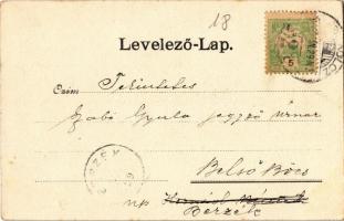 1906 Miskolc, Hámori tó, csónak. Falkenstein S. kiadása