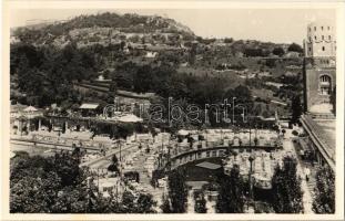 Budapest XI. Gellért szálló terasza és strandja, fürdőzők