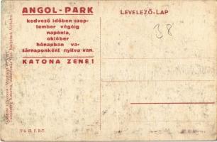 Budapest XIV. Városliget, Angol Park, Újvári Varieté a Terasse vendéglővel, étterem, reklámlap (fl)