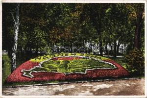 Balatonfüred-fürdő; Nem, Nem, Soha! irredenta virágágyás (fl)