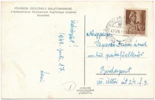 1943 Balatonkenese, Fővárosi Üdülőhely, Székesfővárosi Alkalmazottak Segítőalapja tulajdona, strandé...