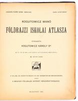 1913 Kogutowicz Manó földrajzi iskolai atlasz átkötve