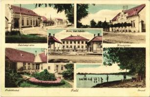 Fadd (Tolna), Széchenyi utca, postahivatal, községháza, strand, római katolikus iskola. Tavali György kiadása (EK)