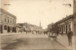 Losonc, Lucenec; Gácsi utca, üzletek. Vasúti Levelezőlapárusítás 1906. / street view, shops (EK)