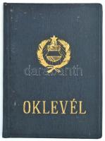 1958 BME gépészmérnöki oklevél, 20 Ft és 5 Ft illetékbélyeggel