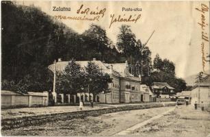 Zalatna, Zlatna; Posta utca. Folberth Vilmos kiadása / street view (r)