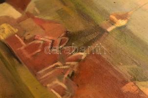 Endrédy György (1910-1988): Ungvár, 1939. Olaj, vászon, jelzett és datált (Endrédy 1939), kissé sérü...