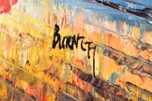 Olvashatatlan jelzéssel: Moulin Rouge, Párizs. Olaj, farost. Díszes fa keretben. 27,5x23 cm