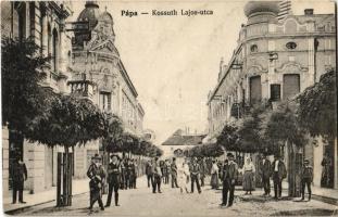 1915 Pápa, Kossuth Lajos utca, Erzsébet udvar. Kis Tivadar kiadása