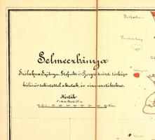 Selmecbánya, Szélakna, Stefultó és Pjerg átnézeti térképe, különös tekintettel a kutakra és vízvezet...