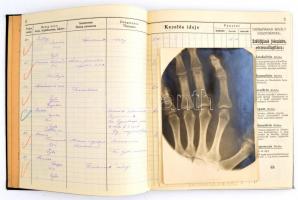 cca 1930 Orvosi napló, Richter Gedeon Vegyészeti Gyár Rt. Budapest, bejegyzésekkel