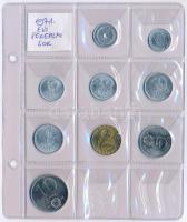 1971. 2f-10Ft (9xklf) nem hivatalos érmés forgalmi sor fóliatokban T:1-