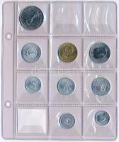 1971. 2f-10Ft (9xklf) nem hivatalos érmés forgalmi sor fóliatokban T:1-