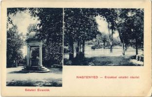 Nagyenyed, Aiud; Sétatéri síremlék, sétatér. Cirner I. József kiadása / monument, promenade, park (EK)