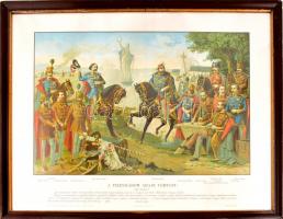 A tizenhárom aradi vértanú. Bellony(i) László (1871-1913) festménye után készült kromolitográfia, pa...