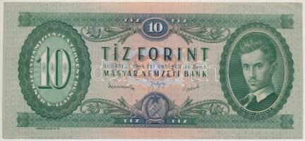 1949. 10Ft "A 001 265751" T:III szép papír Adamo F3