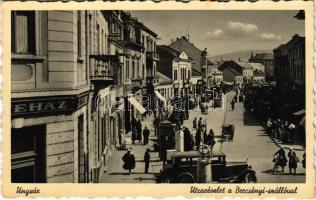 Ungvár, Uzshorod, Uzhhorod, Uzhorod; utca, Bercsényi szálló és kávéház / street, hotel and cafe, automobile