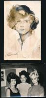 cca 1970 12 db fotó női frizurákról, 9x6,5 cm és 16x10 cm közötti méretekben, egyik erősen foltos