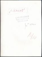Z. Szabó László: A kakas, pecséttel jelzett, feliratozott fotóművészeti alkotás, felületén kopásnyom...