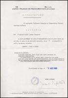 Yvonne Lefébure francia nyelvű kiadvány, Lefébure által dedikált + francia nyelvű igazolás