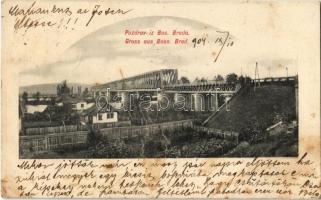 1904 Brod, Bosanski Brod; railway bridge over the Sava river (Rb)
