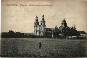 1916 Jedrzejow, Klasztor i Seminaryium nauczycielskie / monastery and seminary, market (EK)
