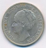 Hollandia 1928. 1G Ag I. Vilma T:2 Netherlands 1928. 1 Gulden Ag Wilhelmina I C:XF Krause KM#161