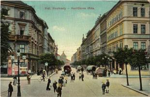 Praha, Prag, Prague; Královské Vinohrady, Havlickova trida / street view, bicycle, shops. D. Kosiner & Co. No. 97. (EK)