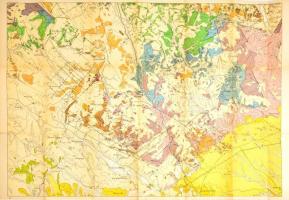 Észak-Bakony térképe, Magyar Állami Földtani Intézet, 68×98 cm
