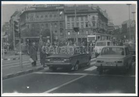 1974 Nagykörúti forgalom, fotó, 6,5x9 cm