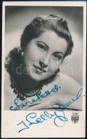 Kelly Anna (1919-1965) énekesnő dedikált fotólapja