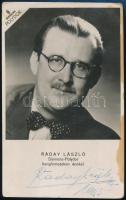 Ráday László (1912-1986) énekes aláírása az őt ábrázoló képesn