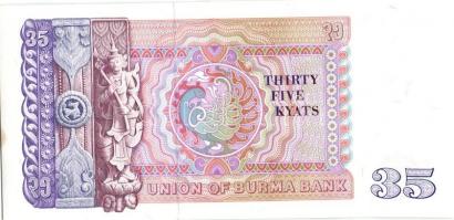 Burma 1958. 1K + 1972-73. 1K, 5K, 10K, 25K + 1986. 15K, 35K T:I,I- Összesen 7 klf db!