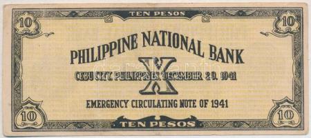 Fülöp-szigetek / Cebu 1941. 10P T:II
Philippines / Cebu 1941. 1 Peso C:XF