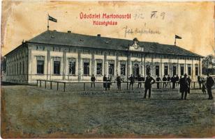 1912 Martonos, Martonosch; Községháza. W. L. 6024. Lengyel István kiadása / town hall (r)