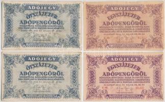 1946. 10.000AP-500.000AP (8db, 4xklf) T:3