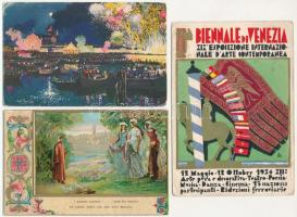 20 db főleg RÉGI olasz képeslap, érdekesebb tematika / 20 mostly pre-1945 Italian postcards, interesting themes